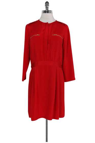 Theory - Red Gold Zip Dress Sz 8