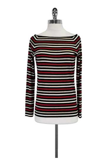 Theory - Striped Boat Neck Sweater Sz S