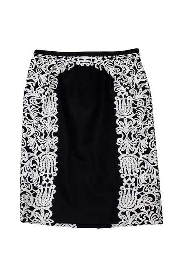 Tibi - Black & White Paisley Silk Skirt Sz 8