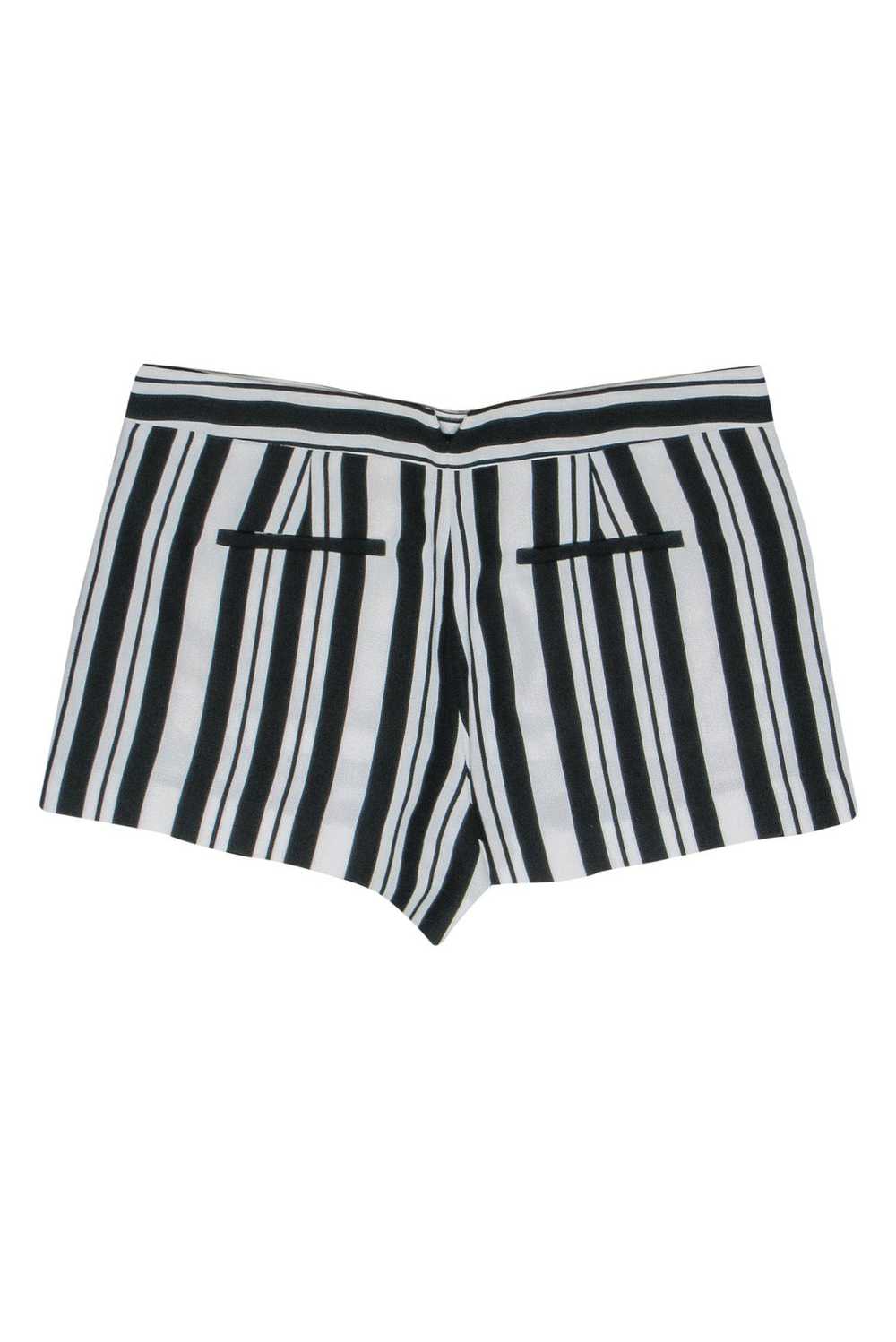 Tibi - Black & White Striped Shorts Sz 0 - image 2