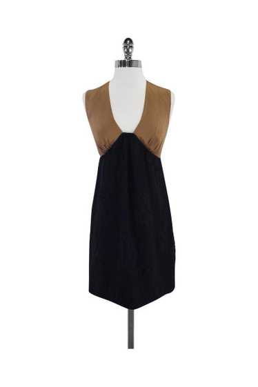 Tibi - Brown & Black Silk Sleeveless Dress Sz 6