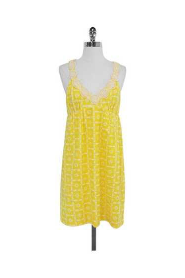 Tibi - Yellow Embroidered Cotton Eyelet Dress Sz 6