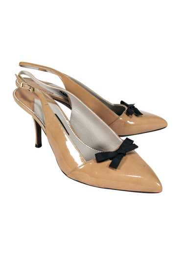 Tom Ford - Nude Patent Leather Slingback Heels w/ 