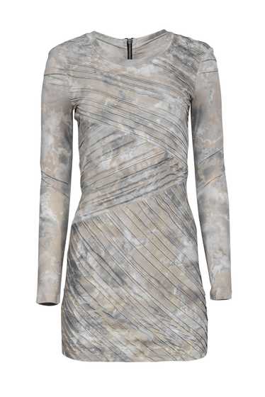 Torn by Ronny Kobo - Grey & Taupe Pleated Dress Sz