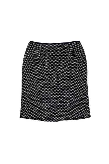 Tory Burch - Navy Cream Tweed Skirt Sz 2 - image 1