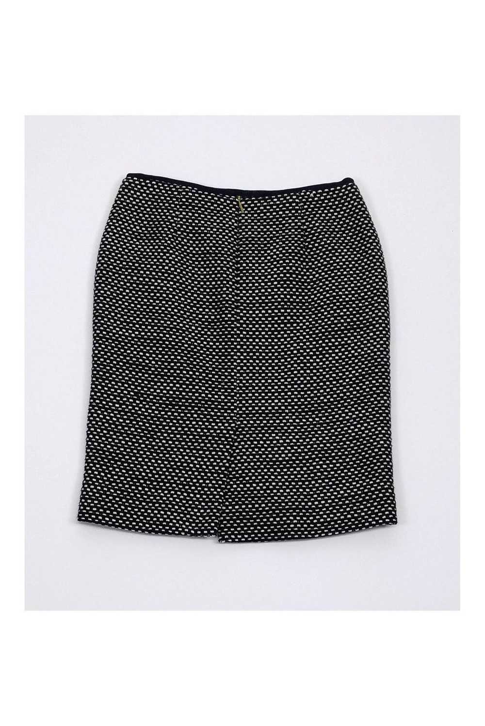 Tory Burch - Navy Cream Tweed Skirt Sz 2 - image 2