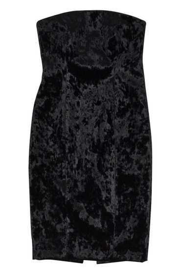 Tracy Reese - Black Strapless Velvet Dress Sz 4