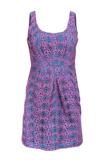 Tracy Reese - Purple & Teal Lace Dress Sz 6 - image 1
