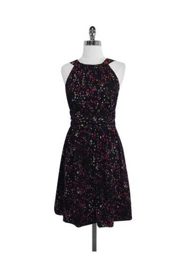 Trina Turk - Black & Multicolor Star Print Silk Dr