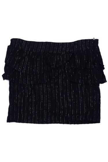 Trina Turk - Black & Silver Pinstriped Miniskirt S