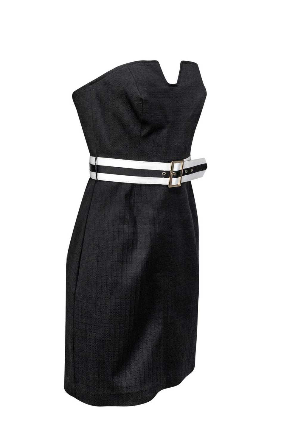 Trina Turk - Black Strapless Dress w/ Belt Sz 6 - image 2