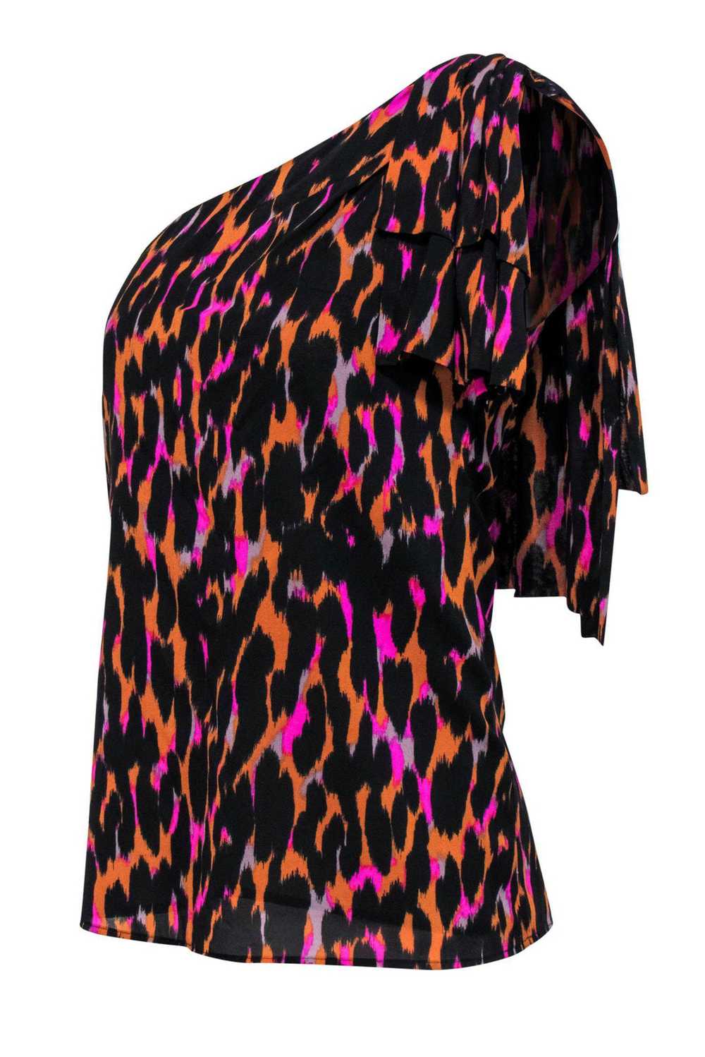 Trina Turk - Black, Orange & Magenta Leopard Prin… - image 3