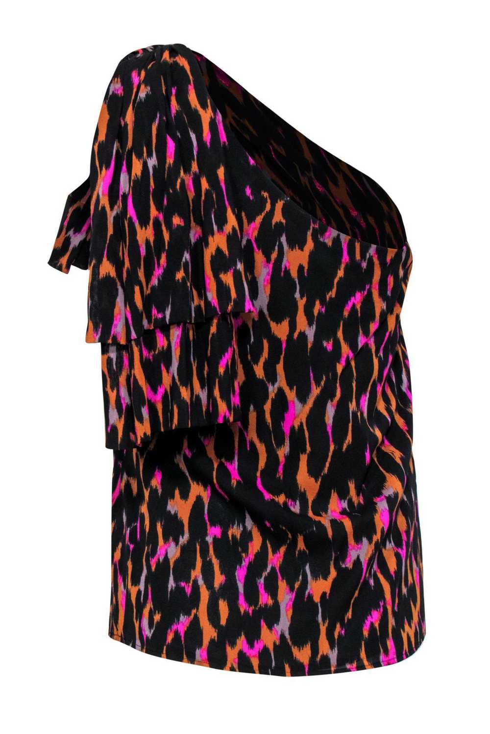 Trina Turk - Black, Orange & Magenta Leopard Prin… - image 4