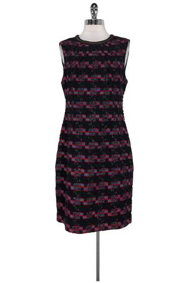 Trina Turk - Black, Red & Blue Tweed Dress Sz 10 - image 1