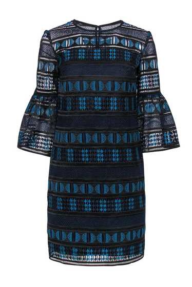 Trina Turk - Navy, Teal & Black Lace & Eyelet Bell