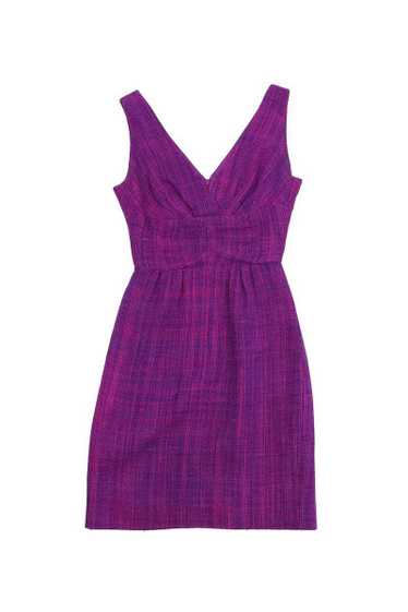 Trina Turk - Pink & Blue Sleeveless Tweed Dress S… - image 1