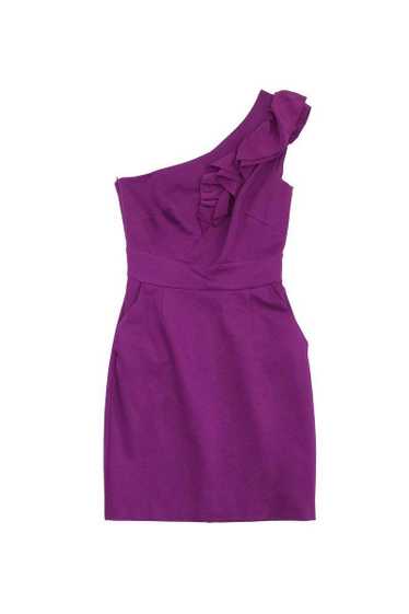 Trina Turk - Purple One Shoulder Ruffle Dress Sz 0
