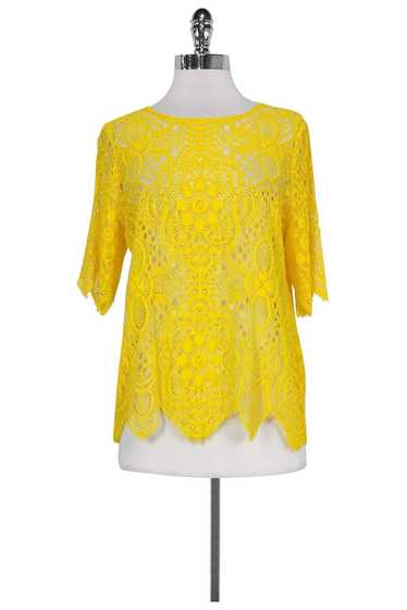 Trina Turk - Yellow Lace Top Sz M