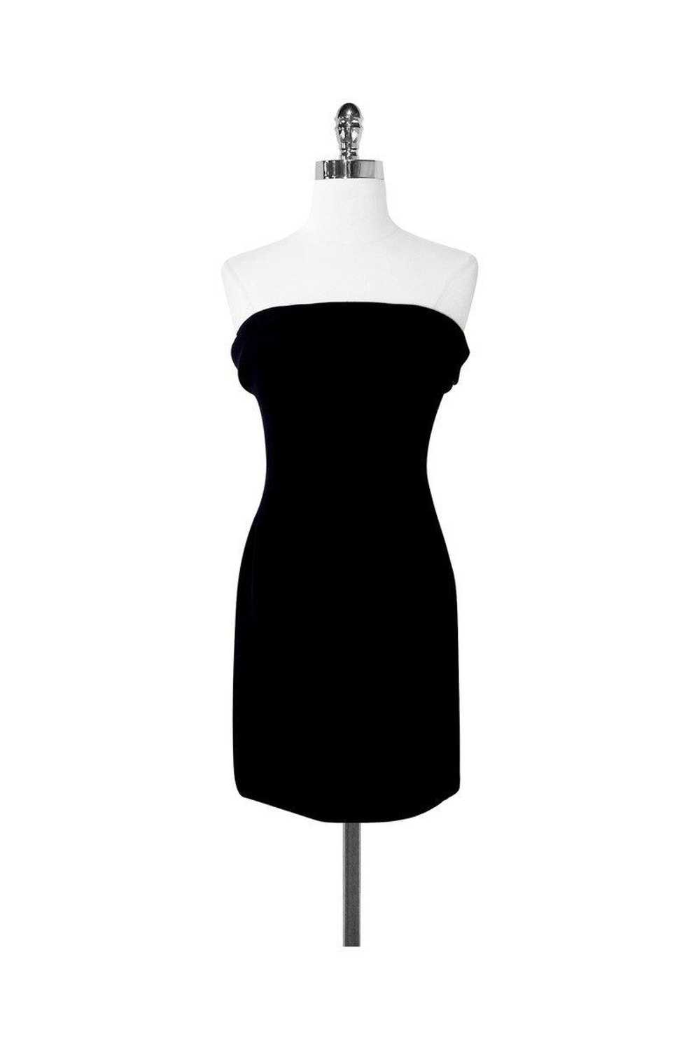 Victor Costa - Black Strapless Bow Back Dress Sz 4 - image 1