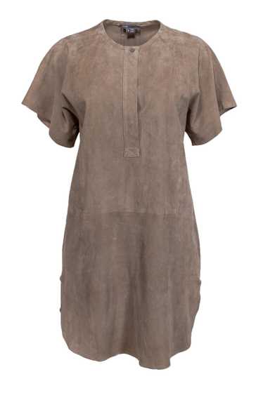 Vince - Beige Suede Shift Dress Sz S - image 1