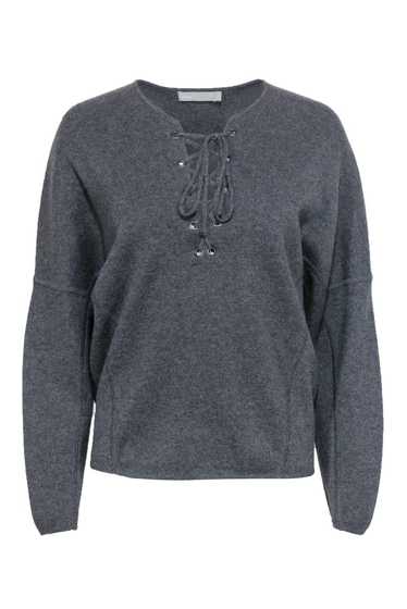 Vince - Grey Cashmere Lace-Up Sweater Sz XS