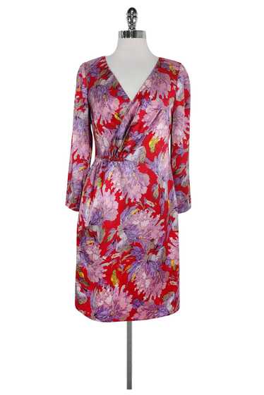 Vivienne Tam - Red Silk Floral Dress Sz 6