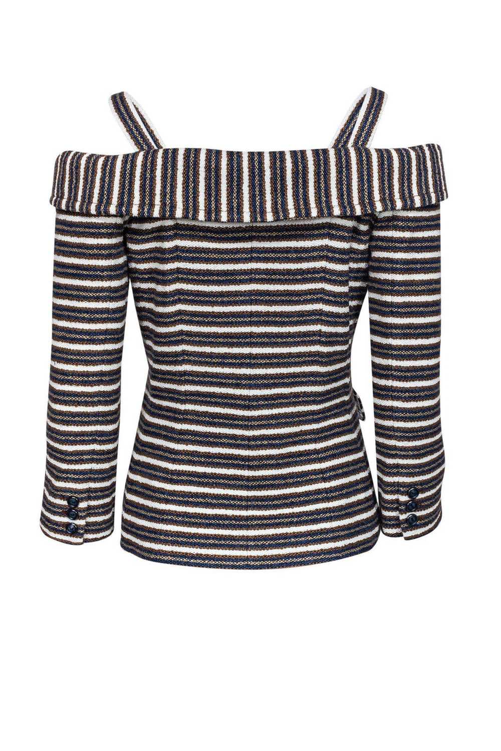 W by Worth - Striped Off-the-Shoulder Double Brea… - image 3