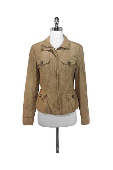 Weekend Max Mara - Khaki Zip & Button Crinkle Jack