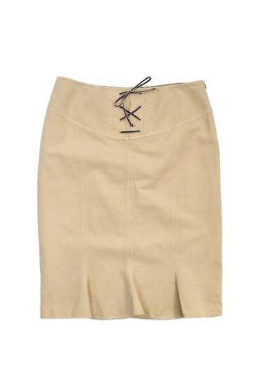 Weekend Max Mara - Vintage Tan Tie Front Skirt Sz 