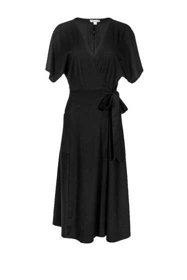 Whistles - Black Knit Midi Wrap Dress Sz 2