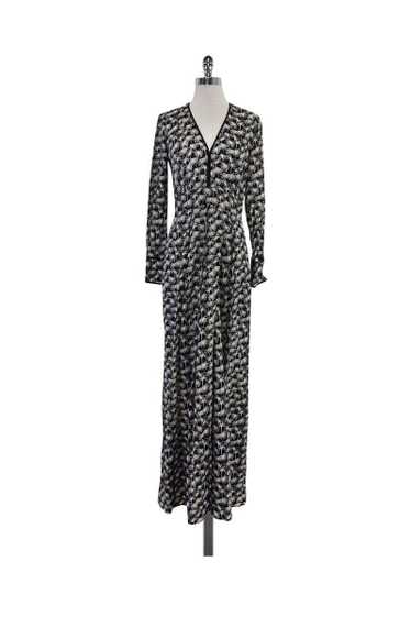 Yigal Azrouel - Black & White Deep V Palm Tree Gow