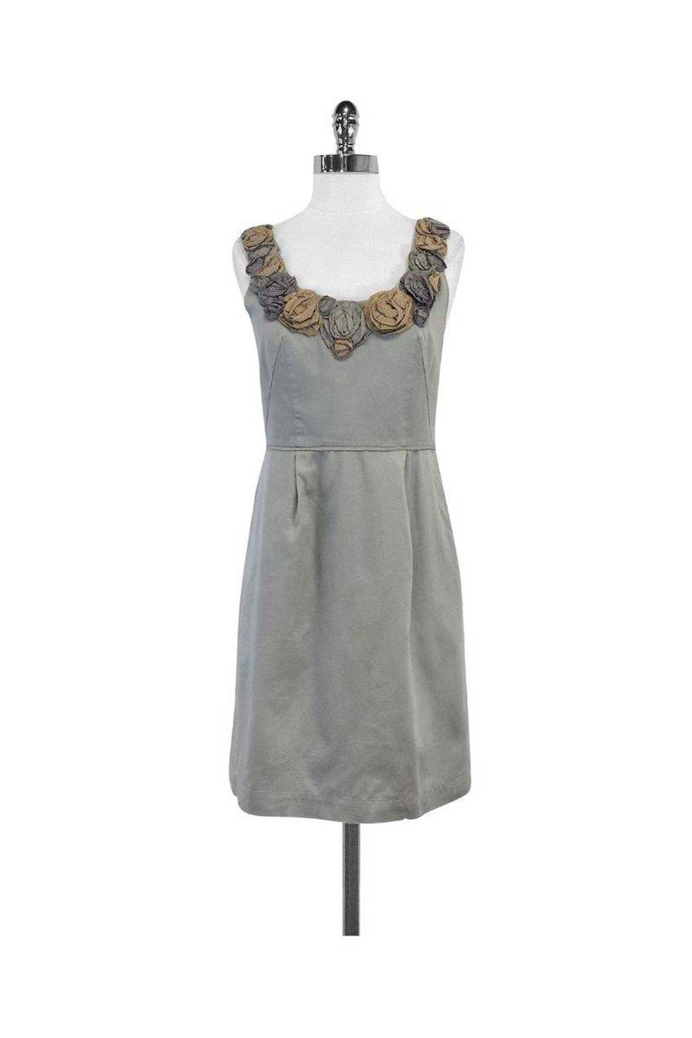 Yoana Baraschi - Grey Floral Embellished Neckline… - image 1