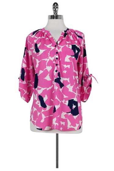 Yumi Kim - Pink & Navy Blouse Sz S