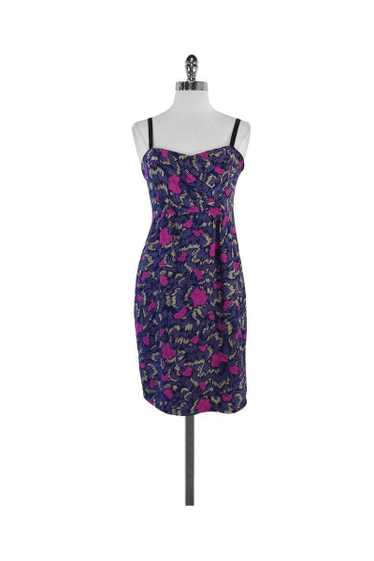 Yumi Kim retailer Royal Purple Abstract Floral 100% Silk Romper Women’s Size XS