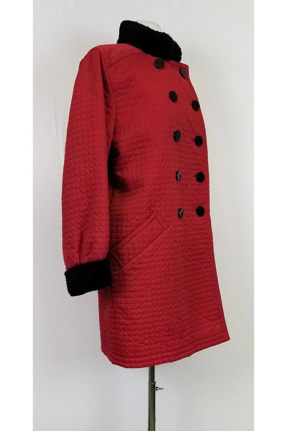 Yves Saint Laurent - Red Nutria Fur Trench Coat S… - image 2