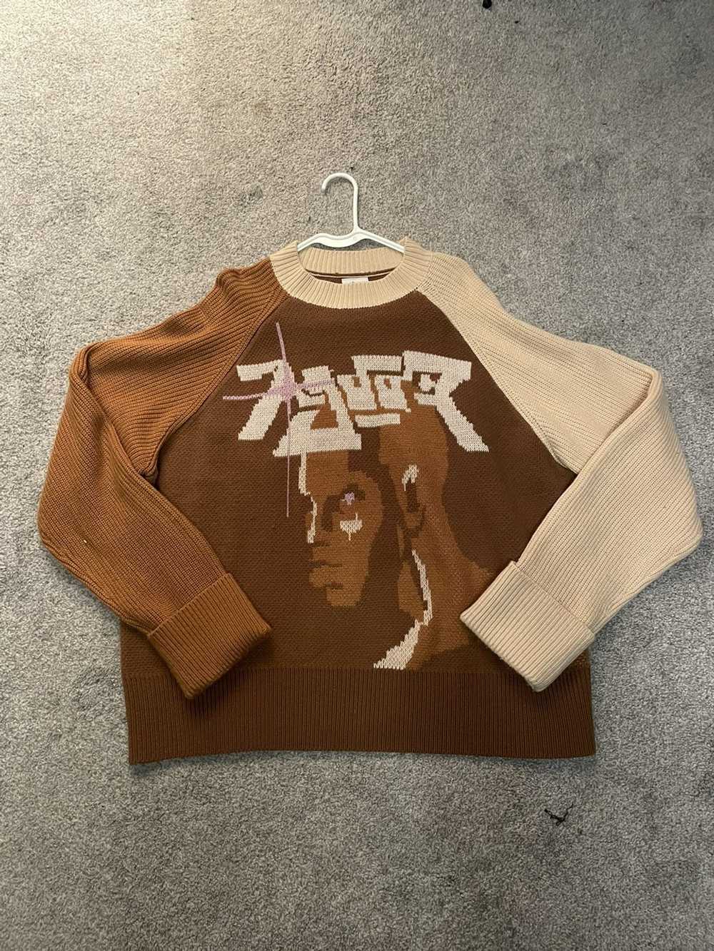 Streetwear Brown Knitted Sweater - image 1