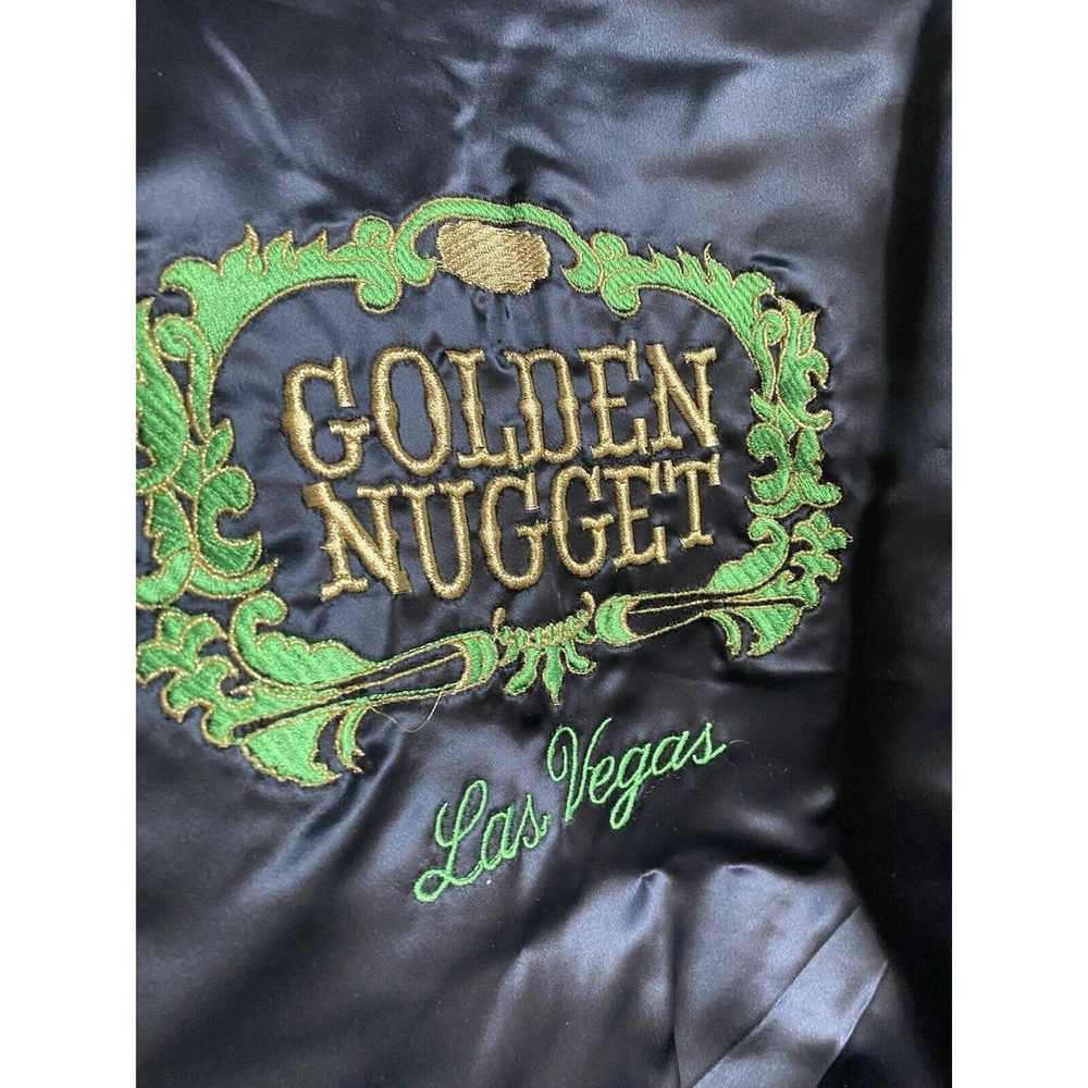 Vintage Vtg Golden Nugget Casino Satin Bomber Caf… - image 5