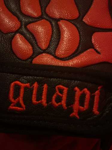 Custom Red and black skeleton guapi gloves