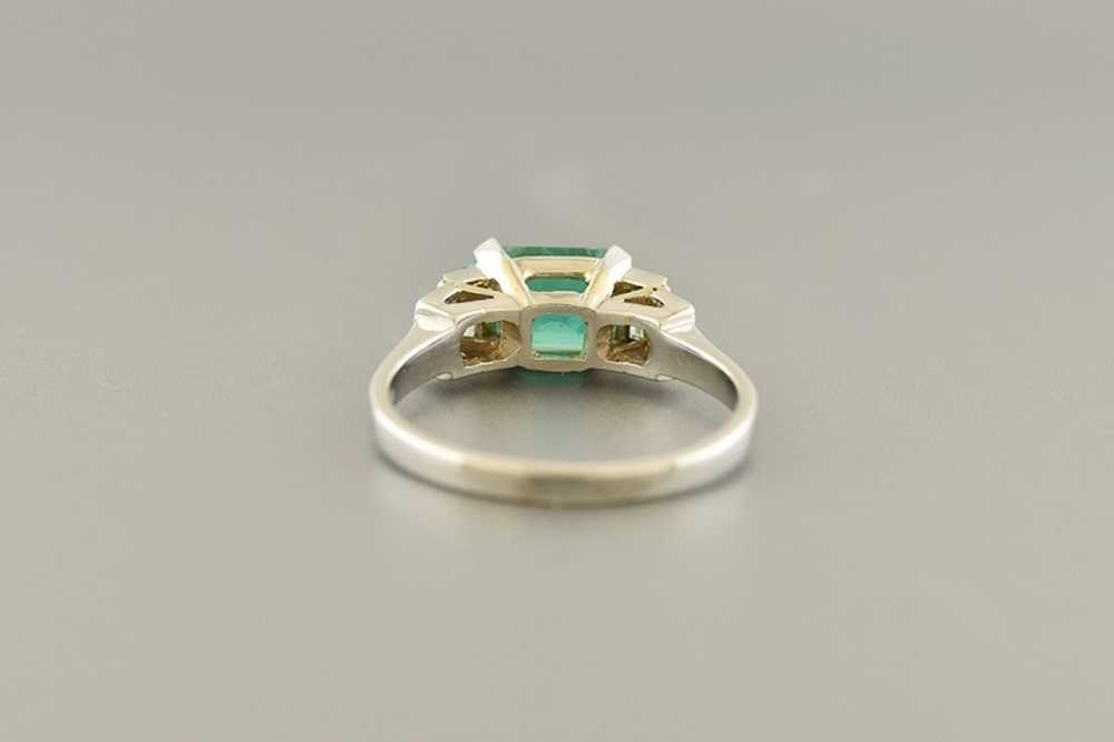 Emerald Cut Emerald Ring - image 3