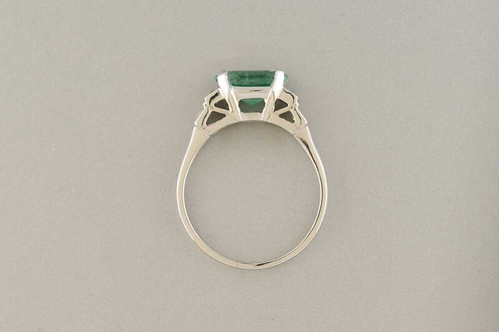 Emerald Cut Emerald Ring - image 4