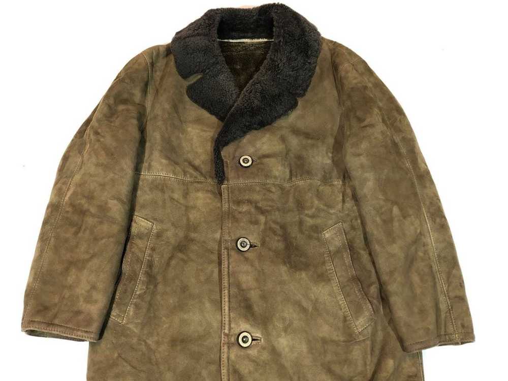 Japanese Brand × Leather Jacket Sheepskin Coat Vi… - image 3