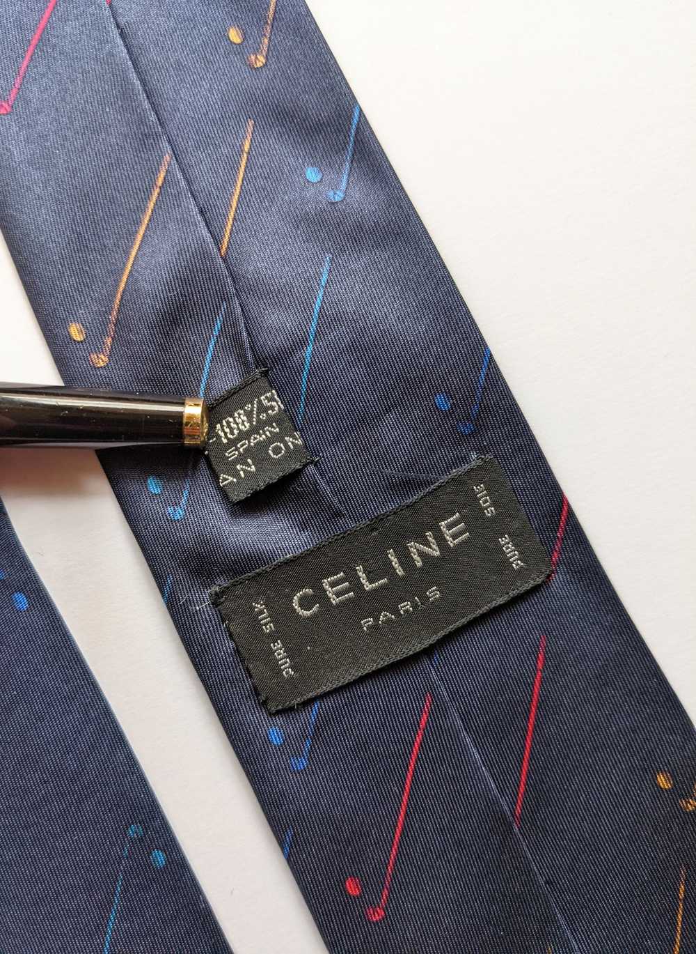 Celine × Luxury × Other Vintage Celine silk tie - image 5