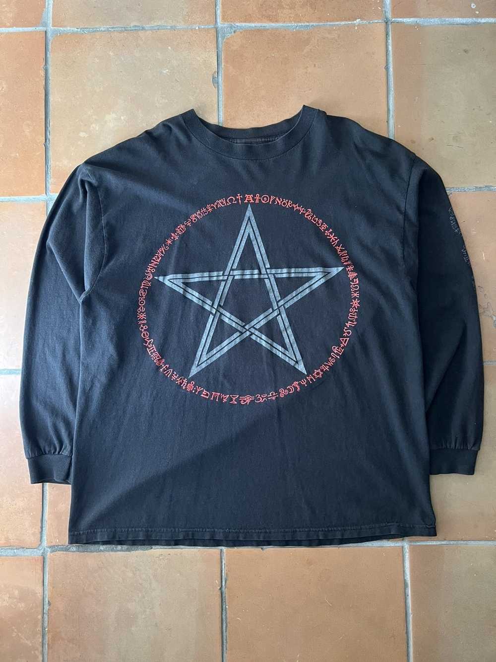 Vintage Late 90s Pentagram Long Sleeve Tshirt - image 1