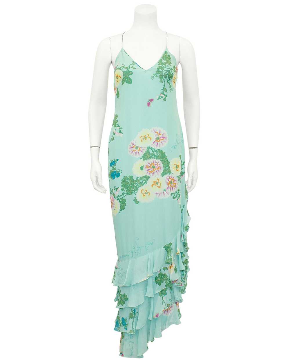 Ungaro Green Floral Gown - image 3