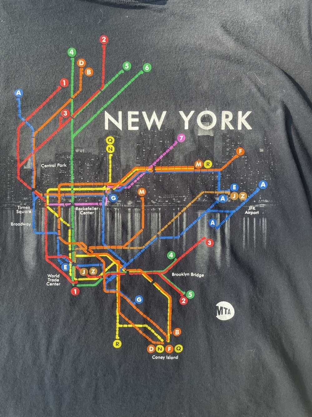 New York × Vintage New York Train Maps Tee - image 2