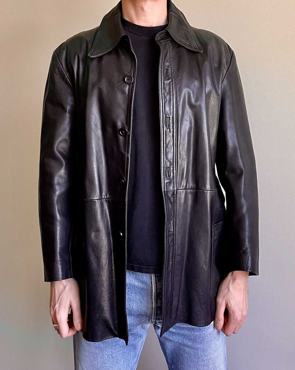 Vintage Vintage Lucien Piccard Leather Shirt Jack… - image 1