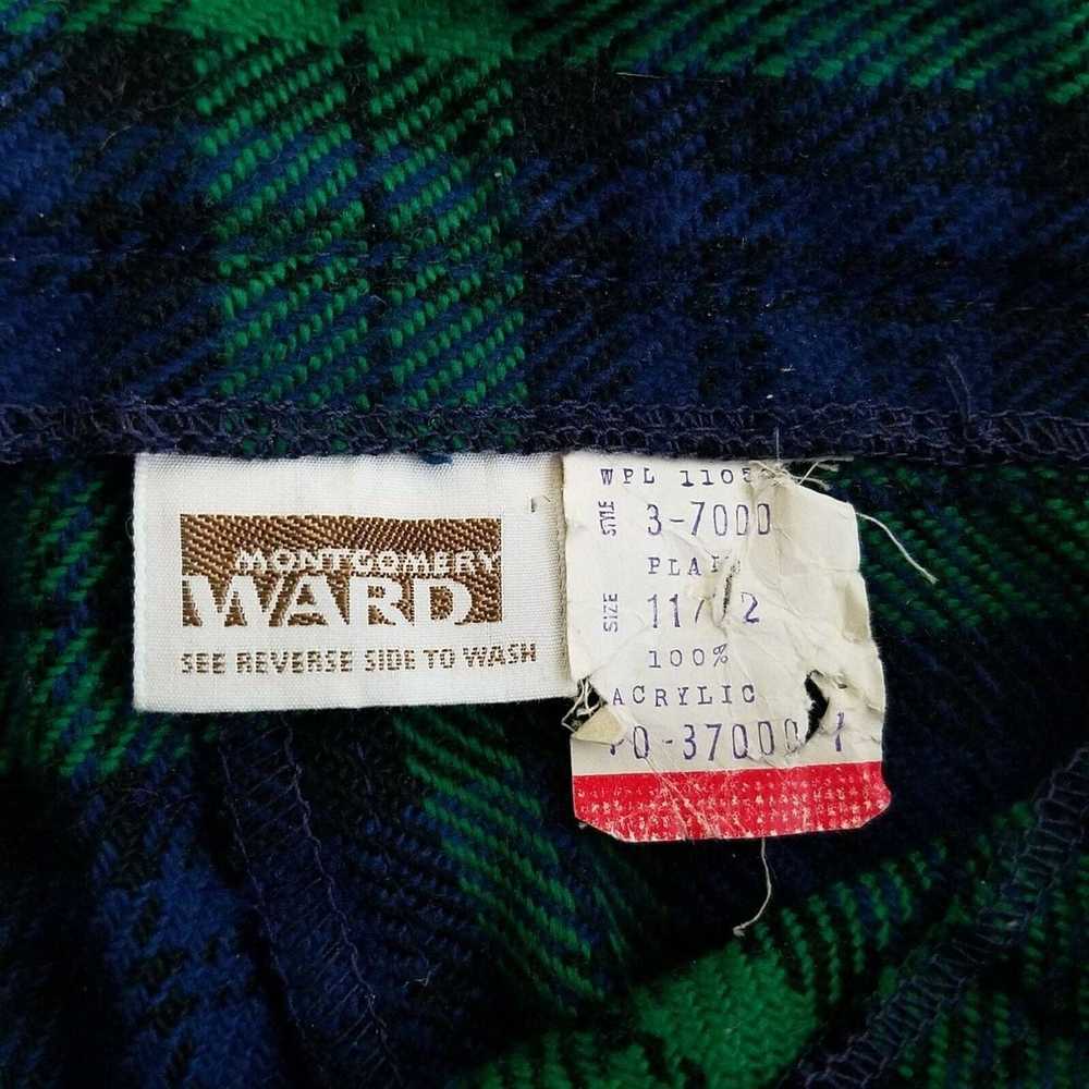 Vintage Vintage Montgomery Wards Vegan Wool Plaid… - image 7