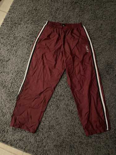 Nike Men’s Size XL Jacket & M Pants Black With Red Stripes 2pc Tracksuit Set