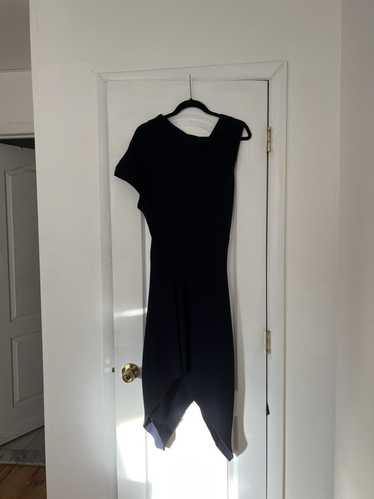 The Row The Row Navy Asymmetrical Dress