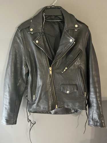 Leather Jacket Leather Biker Jacket 100% Genuine L